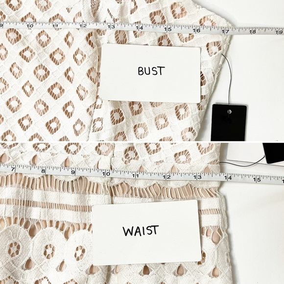 Lulus NWT Steal A Kiss White Lace Dress Medium mini halter fitted open back‎ - Picture 10 of 12